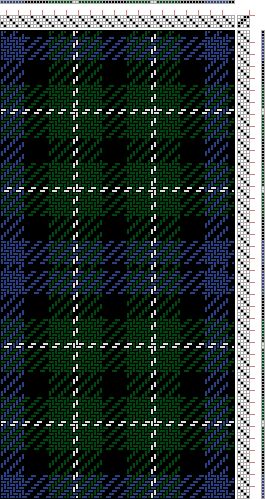 Hand Weaving Draft: Graham of Montrose (BK2, B8, BK8, G8, W2, G8, BK8), , 4S, 4T - Handweaving.net Hand Weaving and Draft Archive Rigid Heddle Weaving Projects, Weaving Patterns Loom, Weaving Patterns Design, Weaving Loom Projects, Net Weaving, Peg Loom, Towel Weaving, John Cage, Rigid Heddle Weaving