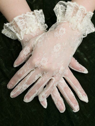 Victorian Lace gloves Lace Gloves, White Gloves, Gloves, Lace, White