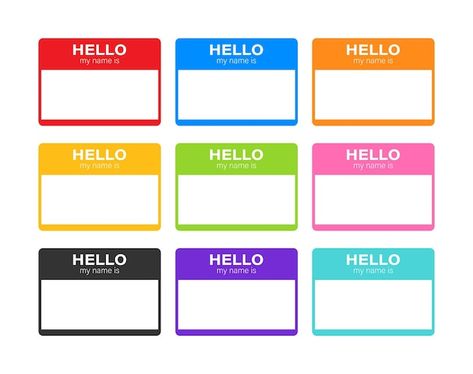 Hello my name is name tag set label stic... | Premium Vector #Freepik #vector #red-sticker #identification #conference-speaker #event-badge My Name Is Name Tag, Hello My Name Is Sticker, My Name Is Sticker, Conference Speaker, Label Sticker, Hello My Name Is, Name Tags, Name Tag, My Name Is