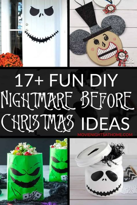 Diy Nightmare Before Christmas Decorations, Jack Skellington Decorations, Nightmare Before Christmas Diy, Diy Nightmare Before Christmas, Christmas Diy Crafts, Nightmare Before Christmas Wreath, Nightmare Before Christmas Tree, Nightmare Before Christmas Movie, Nightmare Before Christmas Ornaments