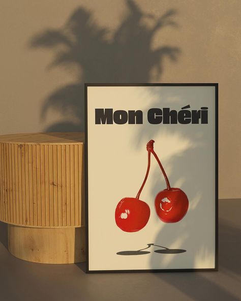 🍒 Made with real cherries! 🍒 #homeinspo #homedecorideas #walldecor #homedecor #interiordesign #wallart #kitchendecor Dopamine Decor, Dorm Wall Decor, Mon Cheri, Island Home, Architecture Exterior, Beige Background, Photographic Paper, Exterior, Architecture