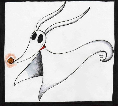 Zero by Madame-Kikue on DeviantArt How To Draw Zero The Dog, Zero Dog Drawing, Zero Dog Tattoo, Zero Painting, Zero Drawing, Zero Ghost Dog, Zero The Ghost Dog, Jack Skellington Dog, Dog Colouring