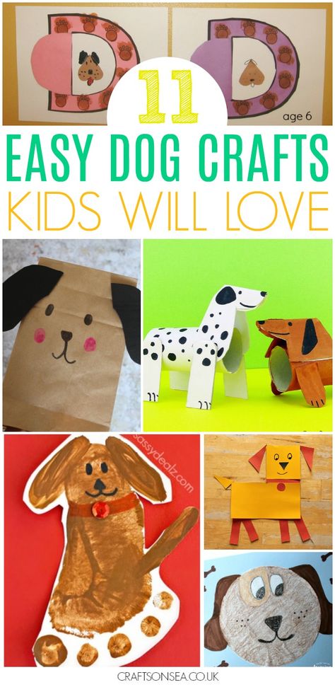 Possibly the cutest inspiration you'll get today?! These dog crafts for kids are super sweet but they're super easy too with ideas from letter of the day crafts to puppets and paper plate crafts. Perfect preschool or older and for Chinese New Year, vet or animal unit studies or just for your dog crazy kids! #kidsactivities #kidscrafts #preschool Dog Crafts For Kids, Puppy Crafts, Scratch Book, Paper Bag Crafts, Easy Art For Kids, Craft Images, Easy Arts And Crafts, Animal Crafts For Kids, Animal Activities