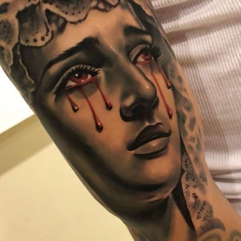 Mother Mary Tattoos, Koala Tattoo, Black And Grey Realism, Chicano Tattoos Sleeve, Medusa Tattoo Design, Tribute Tattoos, Realism Tattoos, Realistic Tattoo Sleeve, Web Tattoo