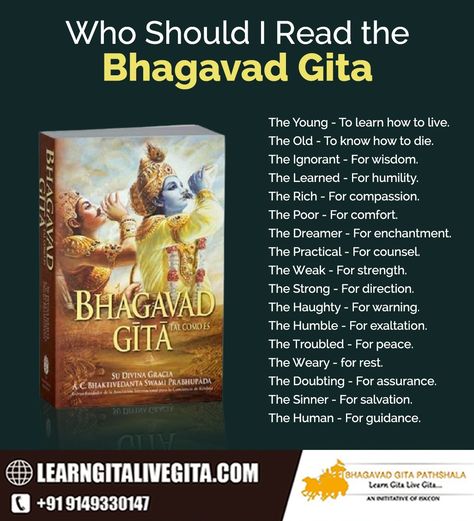 "Read the most auspicious Bhagavad Gita, to lead the right path in life" At Learn Gita Live Gita get the Online Bhagavad Gita classes! visit us - https://learngitalivegita.com #BhagavadGita #Gita #Sprituality #livegitacourses #Vrindavan #reading #Gita #Onlinegitaclasses How To Read Bhagavad Gita, Bhagavad Gita Lessons, Lessons From Bhagavad Gita, Bhagavad Gita Book Photography, Gita Book Photo, Bhagavad Gita Wallpaper, Bagavath Gita, Bhagavad Gita Book, Taurus Journal