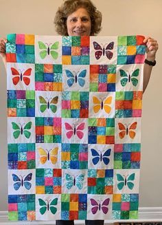 Butterfly Quilt Pattern, Colchas Quilting, Quilting Designs Patterns, Butterfly Quilt, Scrappy Quilt Patterns, Quilt Square Patterns, Applique Quilt Patterns, Baby Quilt Patterns, Childrens Quilts