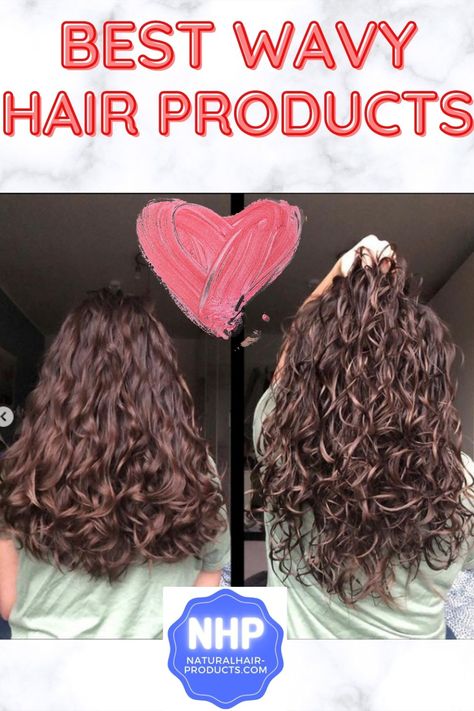 best styling products for wavy hair curly hair nhp Naturally Wavy Hairstyles, Bob Hairstyles Braids, Fine Frizzy Hair, Curly Hair 2c, Best Wavy Hair Products, Curly Wavy Hairstyles, Products For Wavy Hair, Frizzy Wavy Hair, Messy Hair Bun