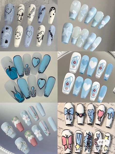 Kutek Disney, Fake Nails Designs, Hello Nails, Cute Simple Nails, Mosh Pit, Anime Nails, Girly Acrylic Nails, Pretty Gel Nails, Really Cute Nails