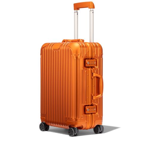 Aluminium Suitcase, Orange Suitcase, Orange Luggage, Rimowa Luggage, Hand Luggage Bag, Stylish Luggage, Cabin Suitcase, Cabin Luggage, Anodised Aluminium