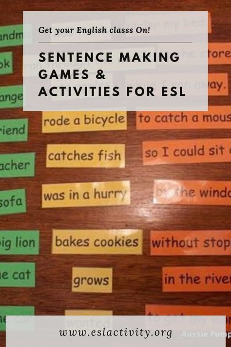 Sst Activity For Class 4, Build A Sentence Activity, Building Sentences Activities, Pg Activities, Fun Esl Activities, Complete Sentences Activities, Sentences Structure, Sentence Building Games, Teaching Sentence Structure