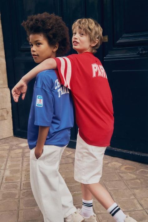 PARIS NUMBER T-SHIRT - Red | ZARA United States Zara Kids Boys, Uniqlo Kids, Kidswear Trends, Practice Outfits, Stylish Sweaters, Zara Kids, Affordable Clothes, Fashion Kids, Zara United States