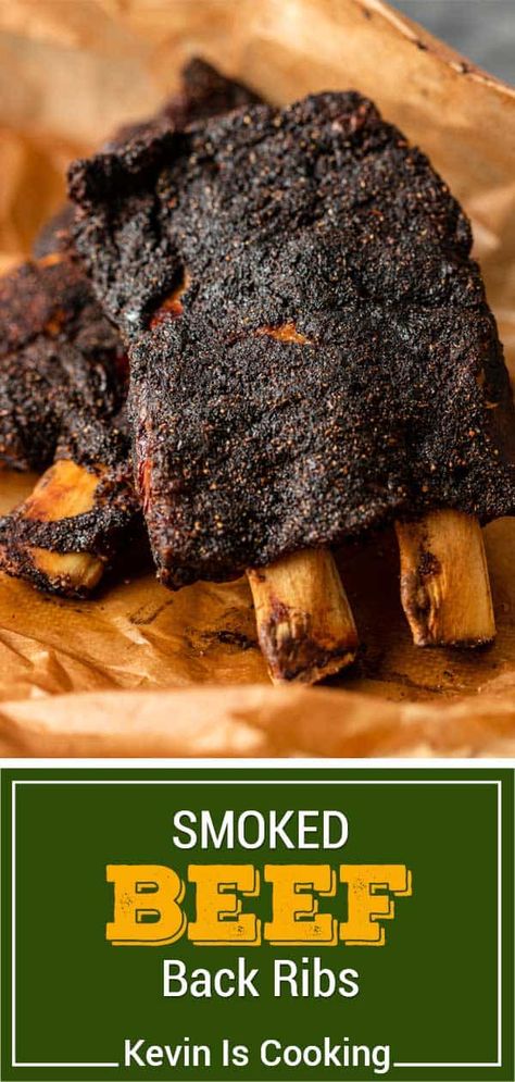 Smoked Beef Back Ribs, Barbecue Sauces, Smoked Beef Ribs, Beef Back Ribs, Smoker Bbq, Veal Recipes, Pellet Smoker, Smoked Food, Smoked Meats