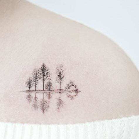 Maple Tree Tattoos, Tree Tattoo Designs, Petite Tattoos, Dad Tattoos, Maple Tree, Nature Tattoos, Tree Tattoo, Natural Landscape, Tattoo Ideas Design