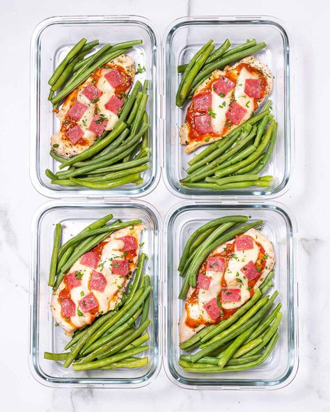 Pizza Chicken Meal Prep Tasty Meal Prep, Healthy 2024, Clean Meal Prep, Pizza Chicken, Clean Chicken, Marinara Sauce Homemade, Meal Prep Clean Eating, Meal Prep Recipes, Clean Food Crush