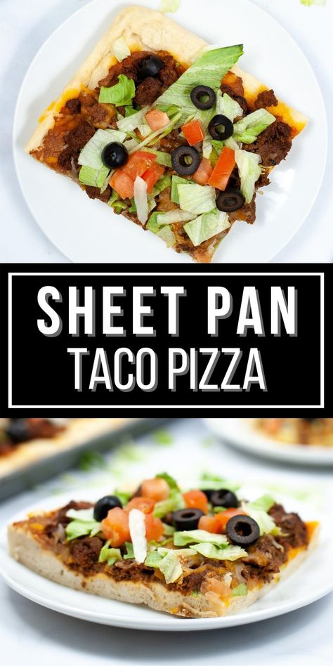 Taco Pizza is the perfect fusion of two of everyone's favorite dishes. Pizza and Tacos! Spicy and crispy and piled with your favorite toppings! Sheet Pan Mexican, Taco Pizza Recipes, Mexican Pizza Recipe, Food Spicy, Spicy Tacos, Delicious Slow Cooker Recipes, Mexican Pizza, Taco Pizza, Homemade Guacamole