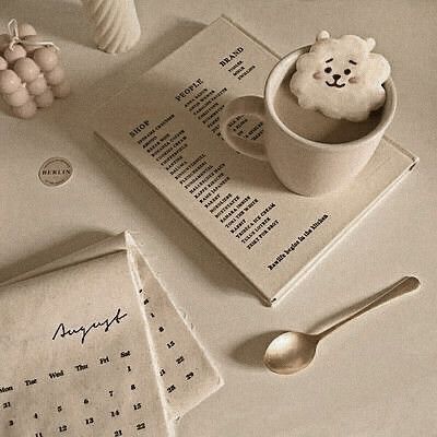 Soft Academia Aesthetic, Soft Academia, Japanese Bakery, Korean Cafe, Beige Icons:), Coffee Cookies, Aesthetic Light, Desain Signage, Cream Aesthetic