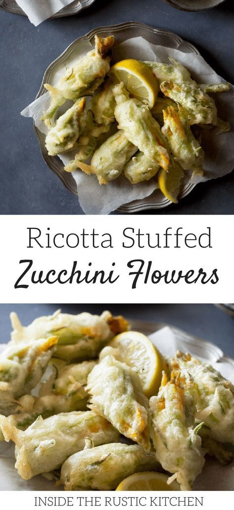 How To Fry Zucchini, Fried Ricotta, Stuffed Zucchini Flowers, Fried Zucchini Flowers, Authentic Italian Recipes, Italian Appetizer, Zucchini Flowers, Stuffed Zucchini, Italian Appetizers