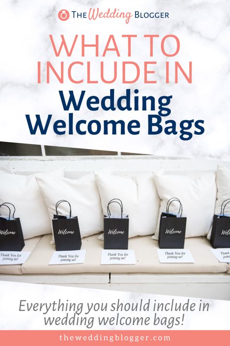 Find out what to include in wedding welcome bags with this complete list of ideas that are perfect for wedding guests, especially at destination weddings. Here are great ideas that you can choose from to go with your wedding theme and make your wedding guests feel special and appreciated. Everything you need to know about putting together a wedding welcome bag for your guests! #weddingwelcomebag #welcomebag #weddingsouvenir #weddinggifts #weddingguests #weddingplanning Wedding Guest Gift Bags Hotels, Wedding Hotel Gift Bags, Hotel Guest Bags, Wedding Welcome Baskets, Wedding Hotel Bags, Wedding Guest Gift Bag, Wedding Goodie Bags, Gift Bag Ideas, Wedding Guest Bags