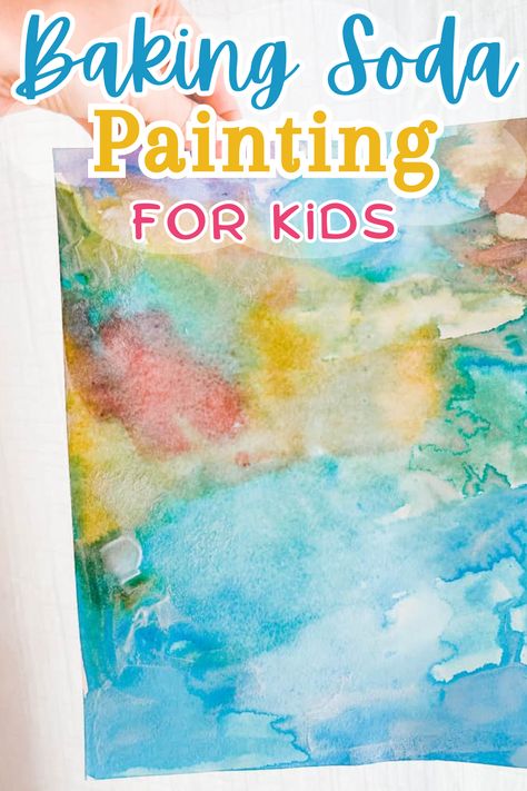 This fun baking soda and vinegar experiment is also a fun art activity for kids! The baking soda paint is easy to make with food coloring, baking soda and water.  Kids will love their fizzy paint art and the exciting chemical reaction that happens on the paper when the vinegar is added. Baking Soda And Vinegar Painting, Oil And Food Coloring Experiment, Pa Day Activities For Kids, Fizzy Art Baking Soda Painting, Chemical Reaction Art, Baking Soda Activities For Kids, Fizzy Painting For Kids, Food Coloring Experiments For Kids, Vinegar And Baking Soda Experiment