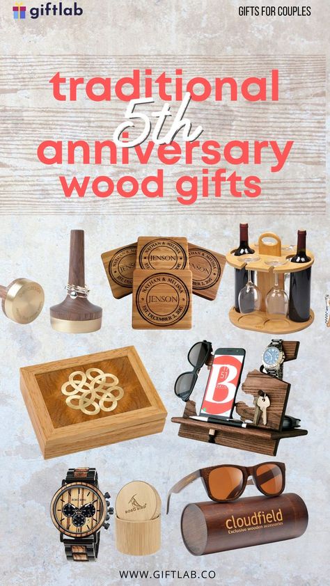 When you give an anniversary gift to your loved one, nothing can go wrong if you give something traditional while remaining romantic. Celebrate your years together with this gift guide that will definitely make your partner swoon! #giftideas #anniversarygifts #giftsforher #giftsforhim 5th Anniversary Gift Ideas For Him, 5 Year Anniversary Gift Ideas, 5th Anniversary Gift Ideas, Two Love Birds, 5 Year Anniversary Gift, Anniversary Gift Ideas, Wood Anniversary Gift, Wood Anniversary, Giveaway Gifts