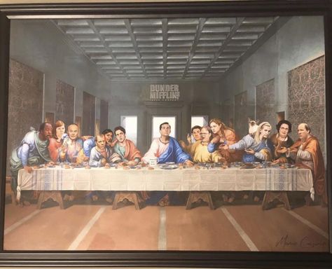 Da Vinci Last Supper, The Last Supper Painting, Perang Dunia Ii, Assumption Of Mary, Funny Tapestry, The Office Show, Office Tv Show, Christian History, Office Tv