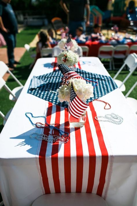 Usa Theme Party Decorations, American Party Decorations, Patriotic Party Decorations, Citizenship Party, Red White And Two, Red White And Blue Decorations, American Themed Party, Patriotic Picnic, 4th Of July Party Ideas