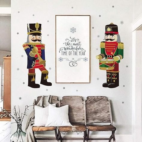 Amazon.com: ufengke Christmas Nutcrackers Wall Stickers Snowflakes Window Wall Decals for Shop Home Decor Merry Christmas Decorations : Tools & Home Improvement Kids Bedroom Boys, Christmas Nutcrackers, Merry Christmas Decoration, Shop Home Decor, Christmas Wall Decor, Nutcracker Christmas, Christmas Snowflakes, Window Wall, Window Decals