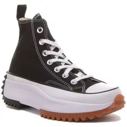 Converse 166800C All Star Hike Hi In Black White for Women Denim Diesel, Converse Run Star Hike, Converse Trainers, Converse Run, Keds Champion, Style Converse, Run Star Hike, Converse Run Star, Converse Style