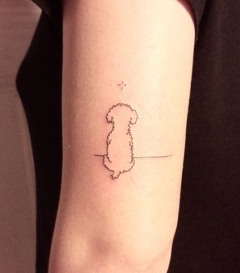 Lost Pet Tattoo Small, Mini Poodle Tattoo, Cockapoo Tattoos, Fluffy Dog Tattoo, Maltipoo Tattoo, Cockapoo Tattoo, Bichon Frise Tattoo, Goldendoodle Tattoo, Golden Doodle Tattoo