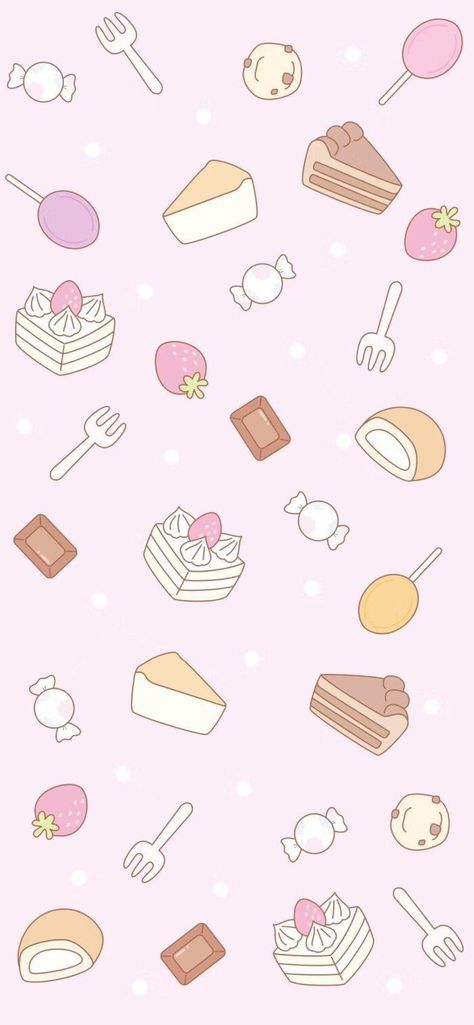 Pinky Pinky, Sanrio Wallpapers, Cute Food Wallpaper, Kawaii Wallpapers, Pink Food, Pastel Kawaii, Cute Food Art, Pink Foods, Food Backgrounds