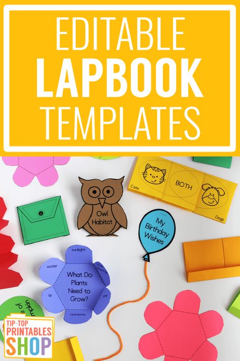 Editable Lapbook Templates - Homeschool Share Lapbooks Free, Public Library Programs, Lapbook Templates, Interactive Lapbooks, Lap Book Templates, Earth Activities, Envelope Book, Lap Book, Reading For Beginners