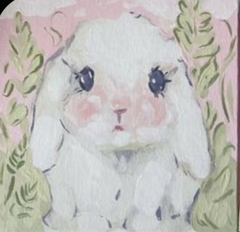 Coquette Animals Painting, Coquette Animals, Princess Coquette, Bunny Painting, Cute Paintings, Bunny Art, Wow Art, Full Of Love, Cute Animal Drawings