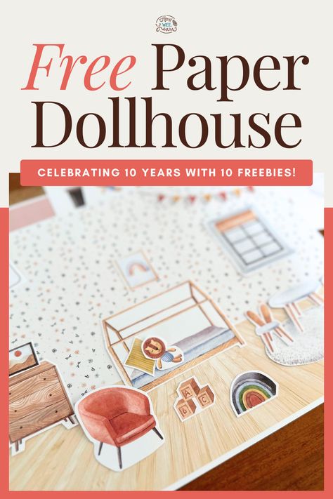 10 Days of Freebies: Printable Dollhouse Paper Dollhouse Printable, Monday Activities, Preschool Forms, Free Printable Dollhouse, Freebies Printable, Paper Dollhouse, Printable Dollhouse, Learning Activities For Kids, Quiet Play