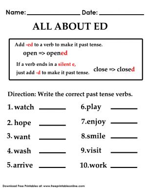 Past Tense Worksheet Past Tense Worksheet For Grade 1, Past Tense Ed Worksheets, Past Tense Worksheet Grade 2, Verb Tenses Worksheet 1st Grade, Simple Past Tense Worksheet For Grade 2, Regular Past Tense Worksheet, Simple Past Tense Work Sheets, Simple Past Tense Worksheet, Tense Worksheet