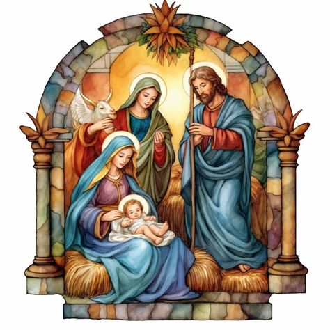 Premium AI Image | A painting of a nativity scene with a baby jesus and three angels generative ai Nativity Scene Pictures Free Printable, Nativity Scene Pictures, Scene Pictures, Nativity Painting, Jesus Son, Three Angels, Nativity Scenes, Salt And Light, Christmas Nativity Scene