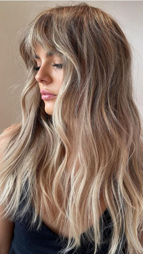 Long Hair Curtain Bangs, Hair Curtain Bangs, Easy Hairstyles For Medium Hair, Long Hair With Bangs, Long Blonde, Good Hair Day, Curtain Bangs, Hair Envy, Hair Transformation