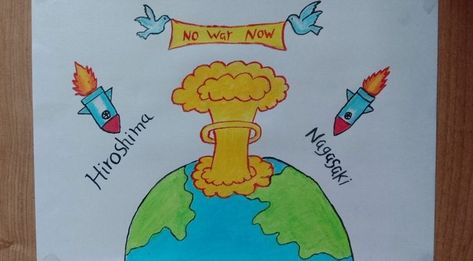 Hiroshima Day Drawing, Hiroshima Day Poster Drawing Simple, Hiroshima Nagasaki Day Poster Drawing, Hiroshima Day Poster Drawing, Hiroshima Day Poster, Hiroshima Nagasaki Day Poster, Nagasaki Day, Hiroshima Day, Father's Day Drawing