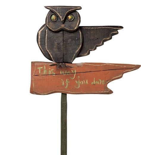 Tre Kunst, Owl Halloween, Fall Wood Crafts, Halloween Wood Crafts, Wood Owls, Halloween Owl, Wooden Owl, Owl Crafts, Halloween Sign