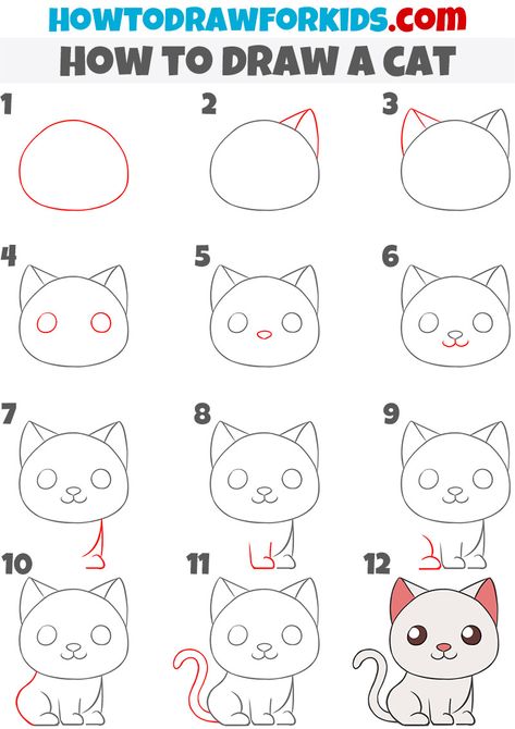 Cat Doodle Step By Step, How To Doodle A Cat, How To Draw A Cute Cat Step By Step, Draw A Cat Step By Step, How To Draw Cats Easy, How To Draw A Cat Step By Step Easy, How To Draw A Kitten, How To Draw Cats Step By Step, How To Draw A Cat Easy