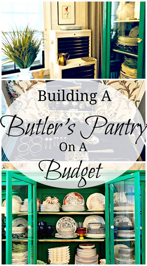 Country Storage Ideas, Butlers Pantry On A Budget, Budget Butlers Pantry, Diy Butlers Pantry Ideas Small, Wallpaper Butlers Pantry, Butlers Pantry Diy, Diy Butlers Pantry Ideas, Vintage Butlers Pantry, Simple Butlers Pantry