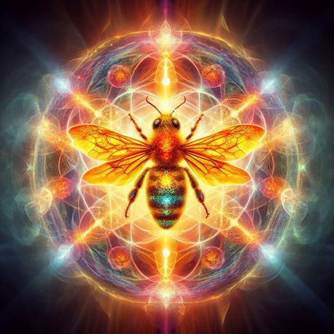 Spirit Animal bee Bee Goddess Art, Bee Spiritual Art, Bee Spirit Animal, Butterfly Totem Spirit Animal, Butterfly Spirit Animal, Spiritual Animals, Spirit Animal Meaning, Animal Meanings, Spiritual Animal