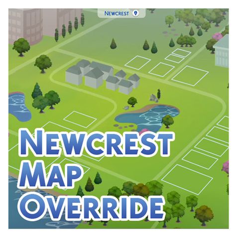 A mod to replace the coloured Newcrest map with one that uses the original road layout. Sims 4 Map Override, Sims Newcrest, Sims 4 Cc Mods, Sims 4 Blog, Die Sims 4, Map Layout, City Layout, Sims 4 Game Mods, Sims 4 Downloads