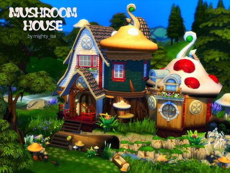 The Sims Resource - Mushroom House Elven Castle, Sims 4 Anime, Sims Ideas, Sims Four, Sims 4 Downloads, Belle Disney, Mushroom House, Sims 4 Build, Sims Community