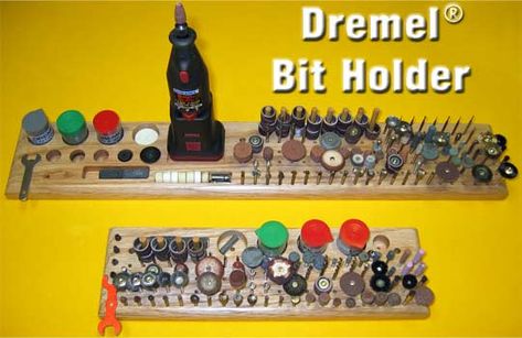 Dremel bit holders Dremel Storage, Dremel Tool Bits, Dremel Rocks, Bits Storage, Dremel Ideas, Dremel Tools, Power Carving Tools, Dremel Tool Projects, Dremel Bits