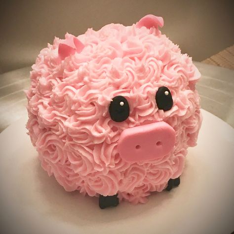 Pig Smash Cake 1st Birthdays, Pig Cakes Birthday, Birthday Cake For Multiple People, Pig Smash Cake, Pig Cake Ideas, Piggy Cake, Donut Birthday Cake, Pig Birthday Cakes, Cookie Cake Birthday