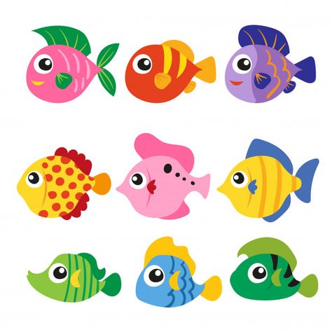 헬로키티 배경화면, Fish Clipart, Fruit Vector, Fish Graphic, Cartoon Fish, Fish Vector, Colorful Fish, Baby Art, Fish Art