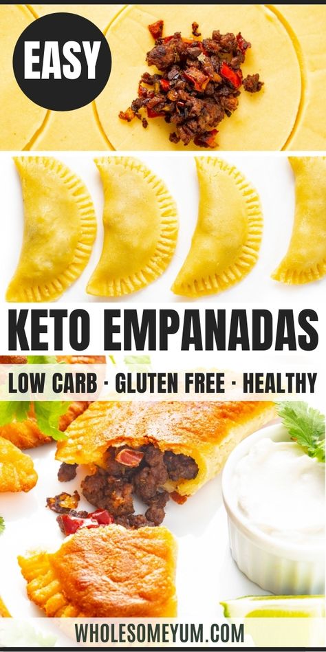 Keto Empanadas Recipe Keto Empanadas, Gluten Free Empanadas, Healthy Low Fat Recipes, Dinner Recipes Healthy Low Carb, Low Carb Low Fat Recipes, Boiled Egg Diet Plan, Empanadas Recipe, Recetas Keto, Low Carb Tortillas