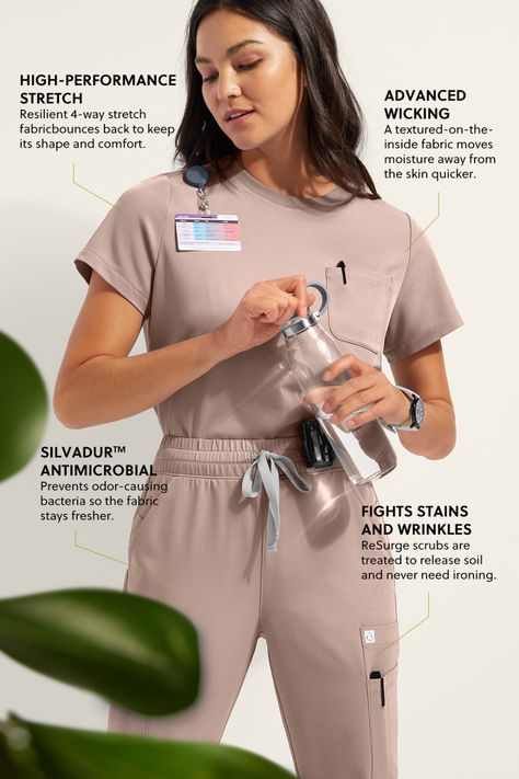 Don't miss out on our new UA exclusive collection that just launched, ReSurge! This scrub collection is sure to be your new staple in your medical workwear. ReSurge Scrubs are made with eco-friendly material, so you can look good while helping the planet! Shop today only at UniformAdvantage.com. Hospital Scrubs Aesthetic, Stylish Scrubs For Women, Scrubs Aesthetic, Scrub Outfits, Nurse Style, Hospital Scrubs, Scrub Collection, Medical Scrubs Fashion, Home Health Nurse