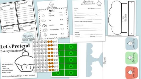 New folder Restaurant Preschool, Aistear Ideas, Pretend Bakery, Printable Dramatic Play, Senior Infants, Play Bakery, Pretend Play Printables, Dramatic Play Themes, Dramatic Play Printables