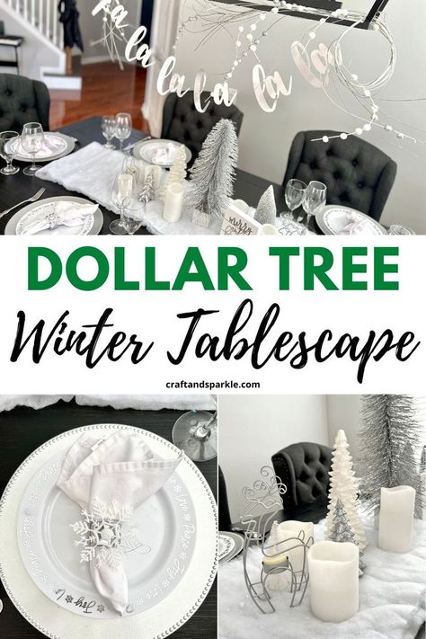 Snowman Dining Table Decor, Winter Wonderland Christmas Table Setting, Snowflake Christmas Table Decor, White Christmas Decorating Ideas Winter Wonderland Table Decorations Christmas, Winter Table Scapes Ideas, White Christmas Centerpieces Diy, Snowflake Centerpieces Dollar Stores, Winter Table Scapes Centerpieces, Winter Wonderland Centerpieces Birthday